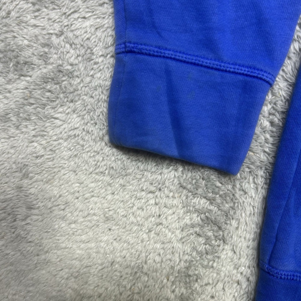 Adidas Kansas Jayhawks Hoodie Mens L Blue Basketball Pullover Sweatshirt Logo KU - Picture 7 of 12